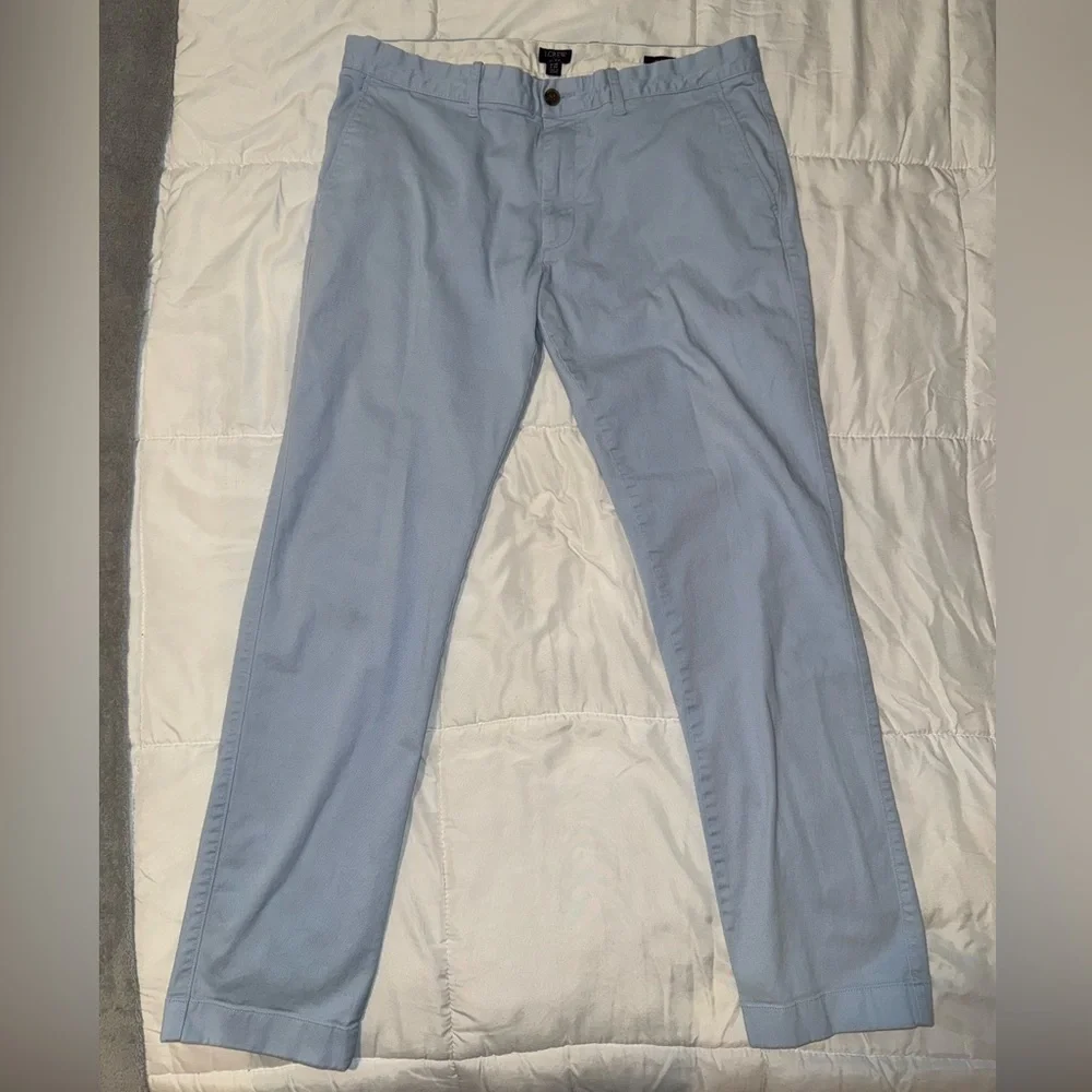 Men’s light blue J crew flex slim chino pants